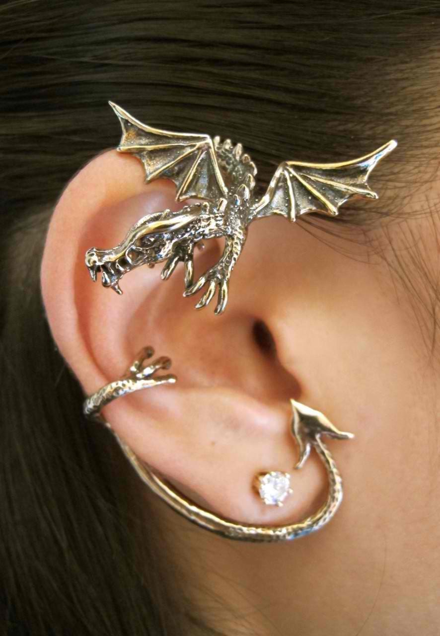 Bronze Guardian Dragon Ear Wrap