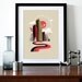 Retro poster print kitchen art office Mid Century Modern nursery art - Lovecity 3 - A3