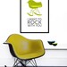 Eames poster print Mid Century Modern retro Herman Miller rocker chair home nursery Kitchen art - I want to rock with you - Olive 50 x 70