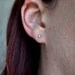 Earrings. Tiny Silver Studs. High Shine. Modern Contemporary Simple Elegant Design. Sterling Silver Jewelry. Handmade by Epheriell