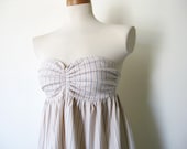 Sweetheart Dress Strapless Sundress Empire Waist