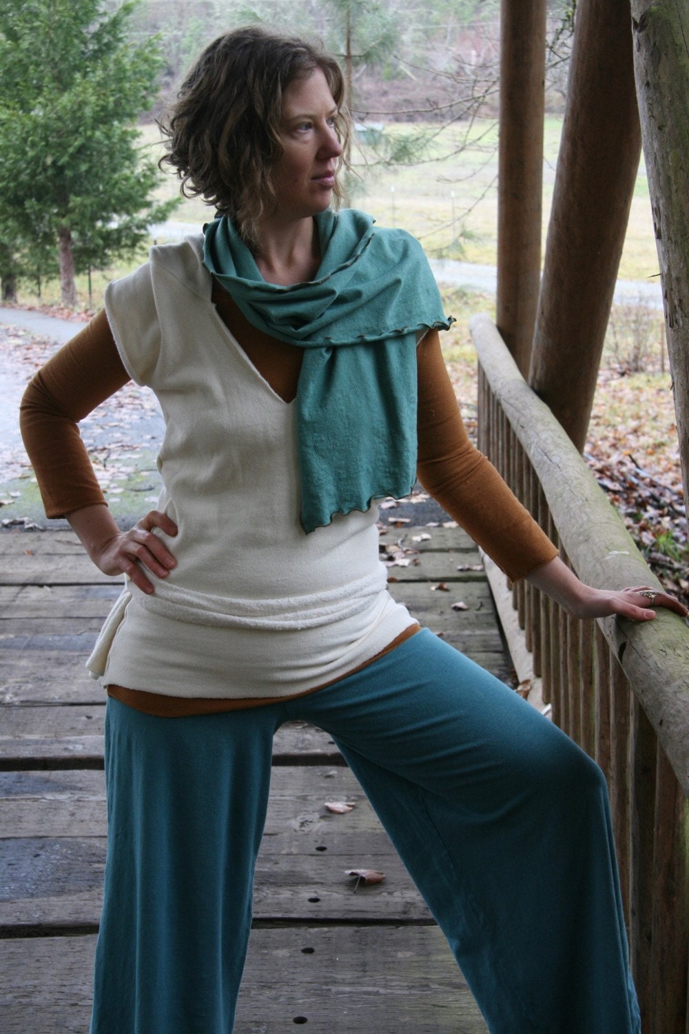 Blessed scarf or headwrap- Hemp and Organic Cotton