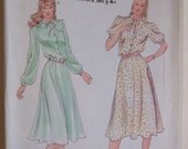 Women's Flared Loose Fitting Dress Size 12 UNCUT Vintage Butterick 3707 Designer Evan Picone Sewing Pattern