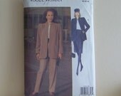Women's Loose Fitting Jacket, Straight Skirt and Pants Plus Size 20-22-24 UNCUT Vogue Woman 8729 Sewing Pattern
