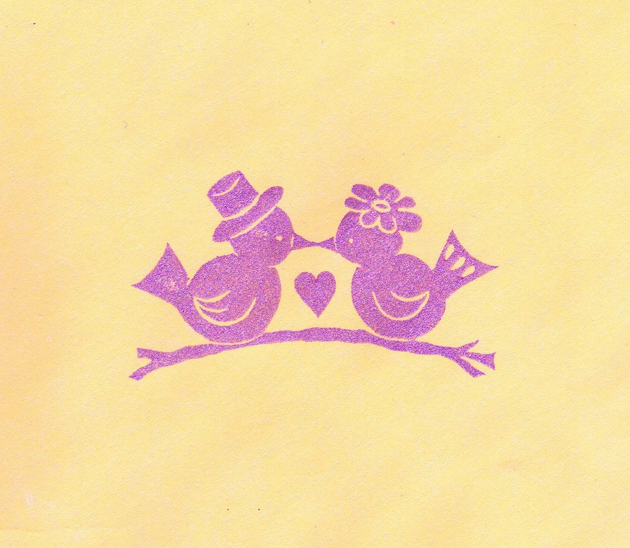 Love Birds Rubber Stamp, hand carved custom, they can't wait to land on your envelope, save the date, anniversary