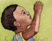 Little Boy meeting His Momma, 5x7 adoption print