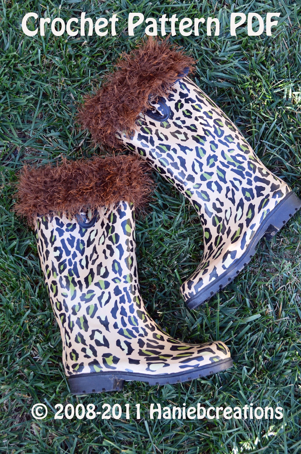 Boot Toppers/Leg Warmers Crochet Pattern  PDF Versatile Furry Fun for Knee High Boots,Rainboots,Ankle boots.  Women and Girls