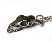 Ram Skull Necklace - White Bronze