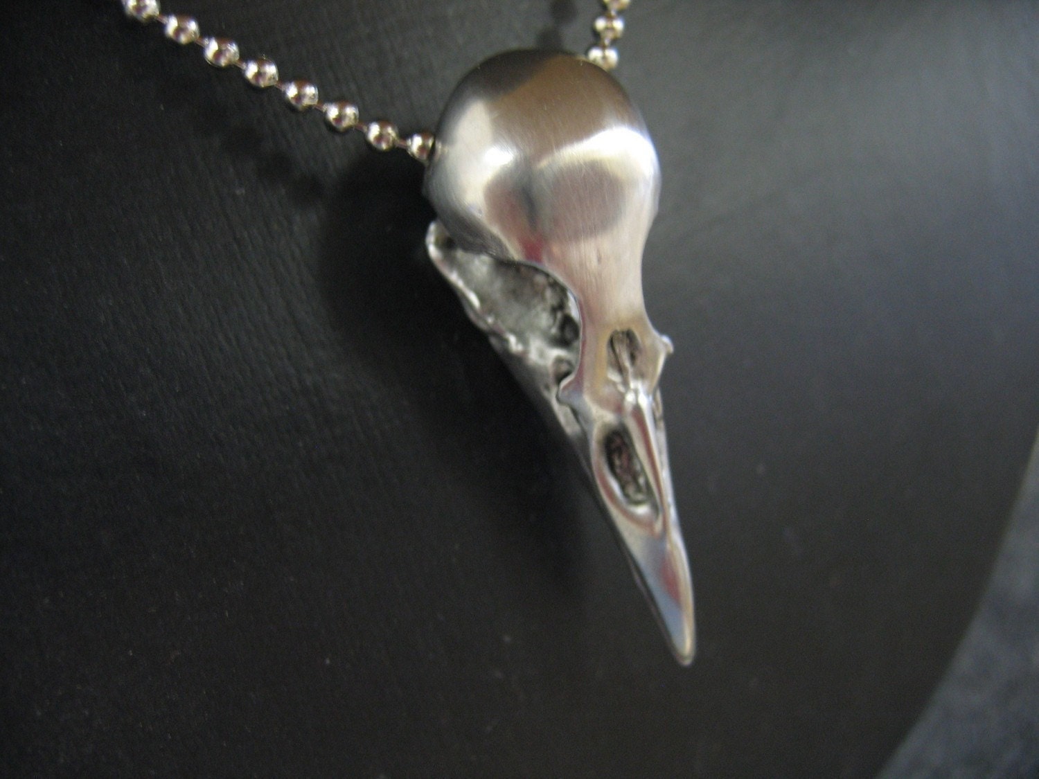 Raven Skull Necklace - Crow Bird