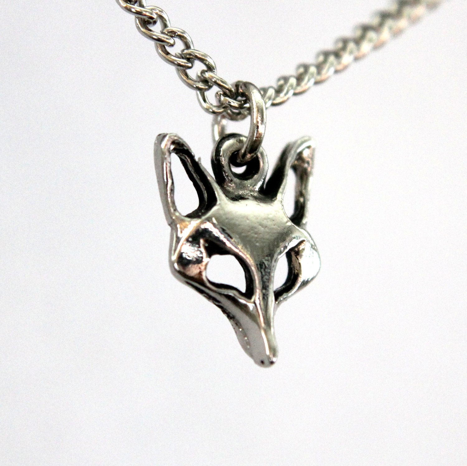 Fox Necklace in Solid Sterling Silver