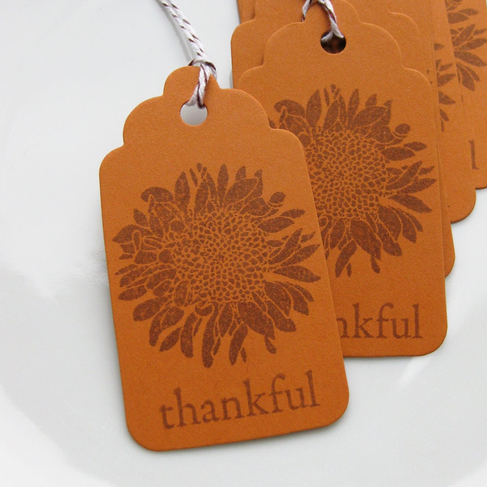 Fall Mum Tags Thankful - Set of 8 - Custom Colors Available - Thankful Mum Tags Thanksgiving Decor Tags Fall Mum Il_570xn