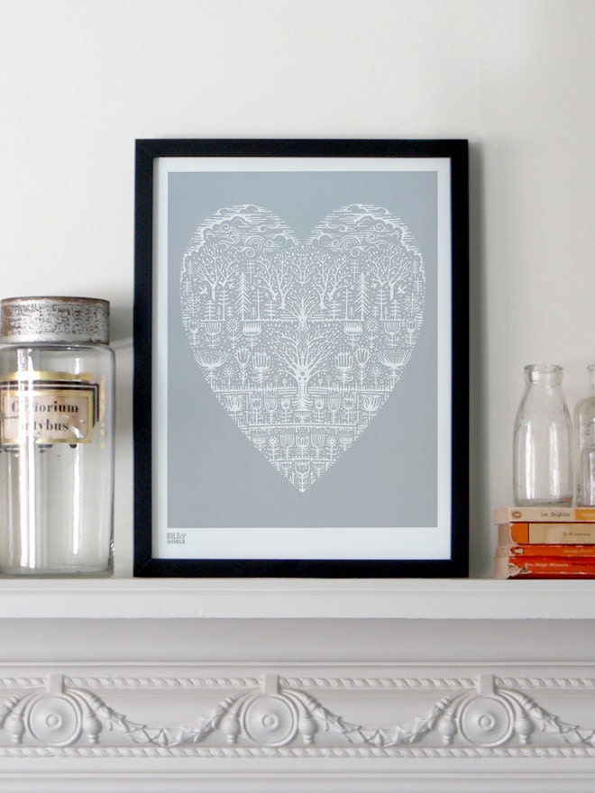 Wild Wood in Warm Grey - decorative screen print