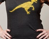 paisley velociraptor tshirt - funny dinosaur tshirt - gym tee - heather black - FREE SHIPPING - flytrap