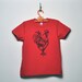 Rooster tee for Kiddo - Red