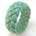 green and blue wide turks head knot sailor's rope bracelet 2259