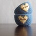 personalized just for you - felted wool bowl with felt heart and embroidered initials or short name - ready to ship by 2 weeks from purchas
