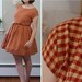 Fifties Full Skirt Vintage Inspired Dress- Red and Cream Gingham Retro Dress