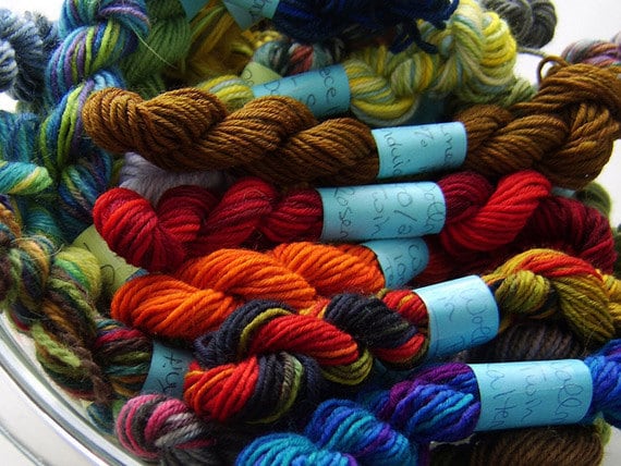 Autumn Harvest - Mini Skeins Fingering Sock Yarn Kit - Mini Mania (12)