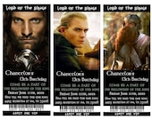 Lord of the Rings Movie Ticket Invitation