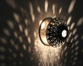 Wall Lighting: Steam light Sconce - Steampunk Lamp - Hard-Wired Model, Brushed Finish