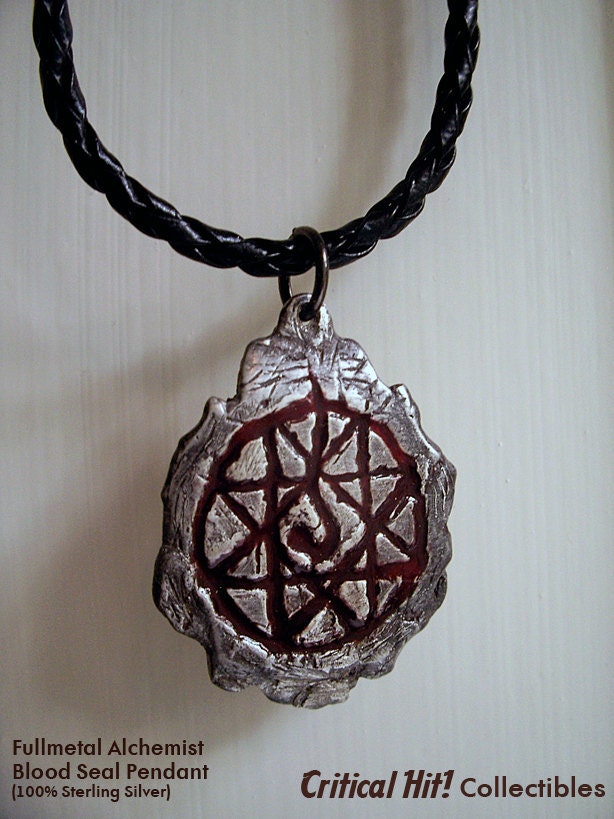 Blood Seal Pendant - Fullmetal Alchemist Jewelry (Sterling Silver)