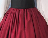 RenFaire Costume - Long Skirt in Burgundy - Renaissance Faire, Pirate Wench, Victorian Event, Civil War Reenactment - Handmade