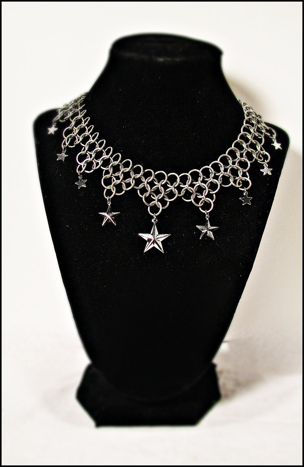 Celestial Stars Elegant Stainless Steel Chainmail Chainmaille choker necklace