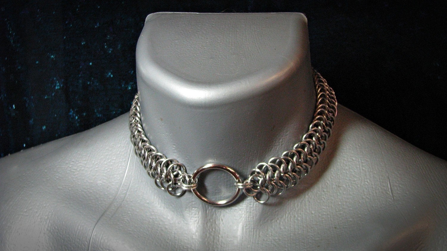 Classic Chainmail choker stainless steel by worldinchainsmaille