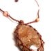 organic brown JASPER macrame necklace - Your stone for RELAXATION- bohemian healing crystal