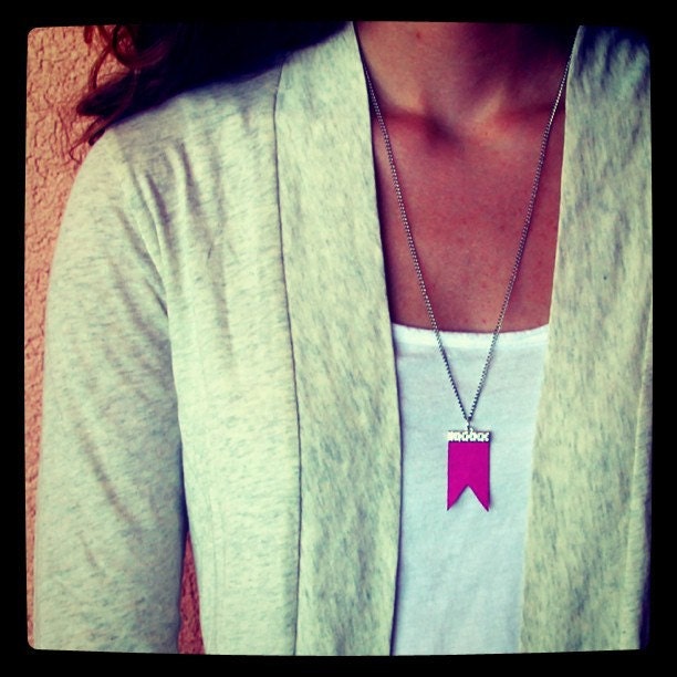 mothers day jewelry southwest tribal magenta flag necklace bohemian boho jewelry pink for her best friend letterhappy etsy