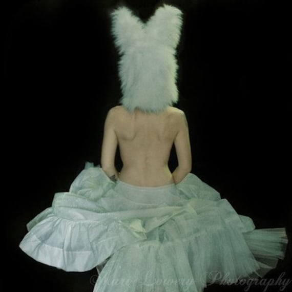 Self Portrait in Rabbit Mask and Petticoat, Easter Suit