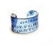 Cuff, Ouija, Resin Graphic Cuff. Resin Bangle. Resin bracelet. Blue.