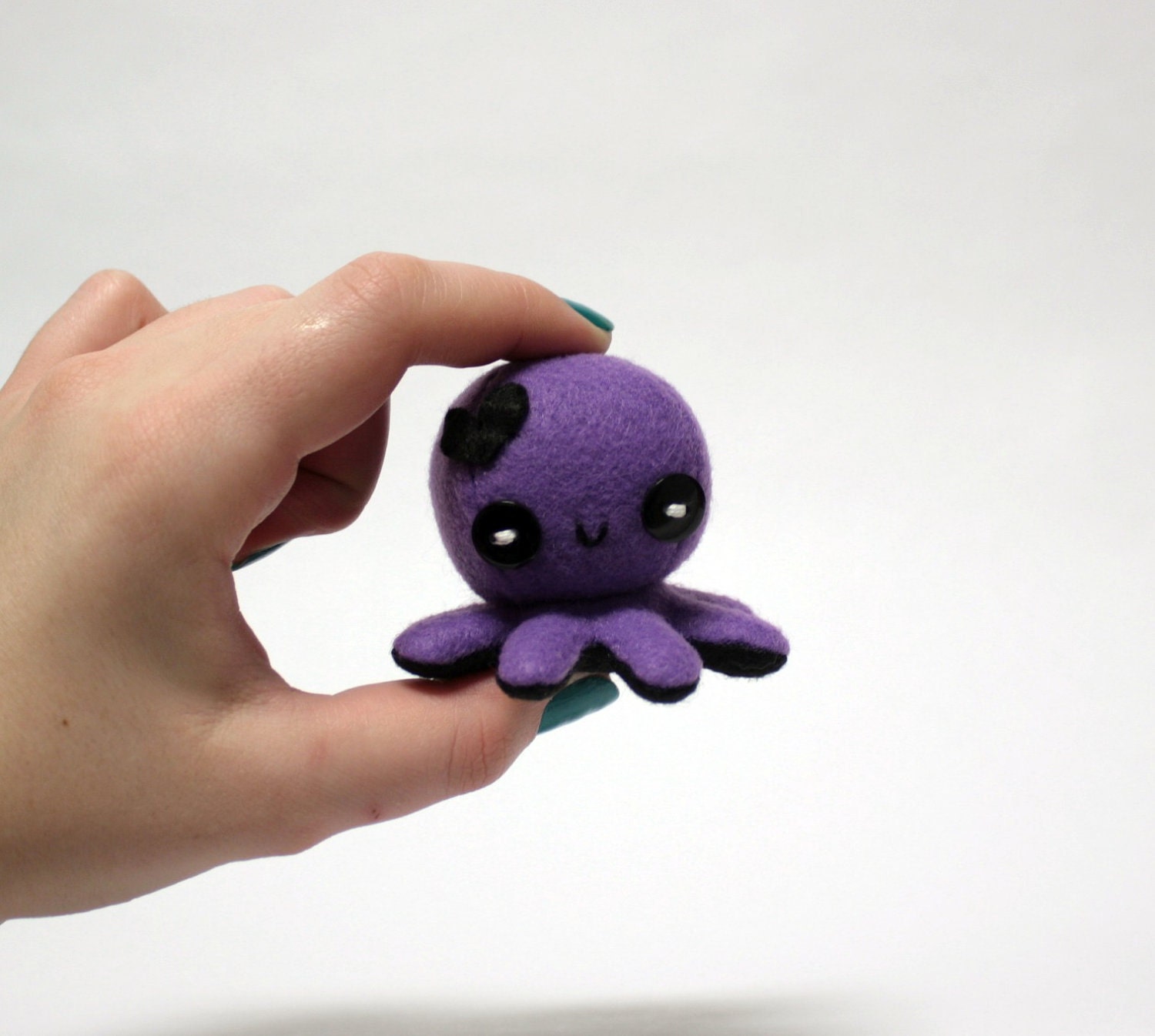 Purple Love octopus plushie - 2.5"