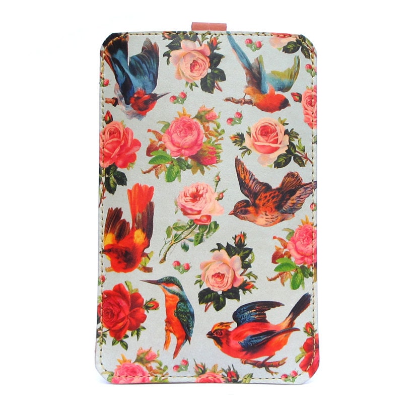 Leather iPhone (All) iTouch (All) case - Birds and Roses