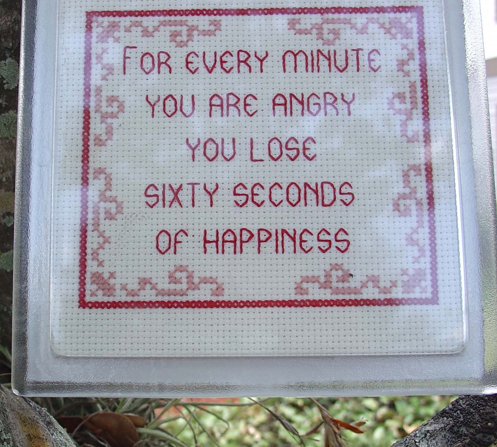 For Every Minute You're Angry . . .