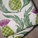 Rustic Scottish Thistle linen tea towel