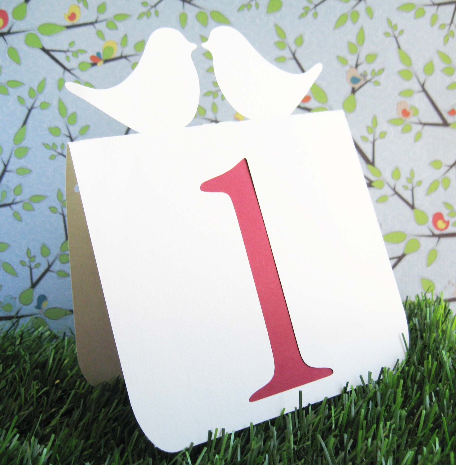 Wedding Table Numbers Love Birds 1 to 25