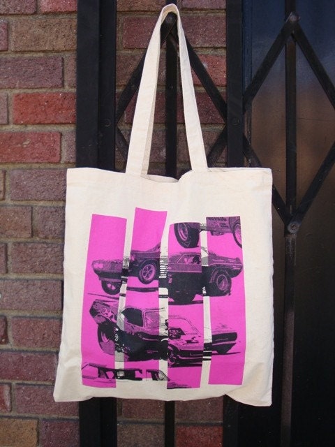 fastfastfast - Vintage Dragsters Muscle Car Tote