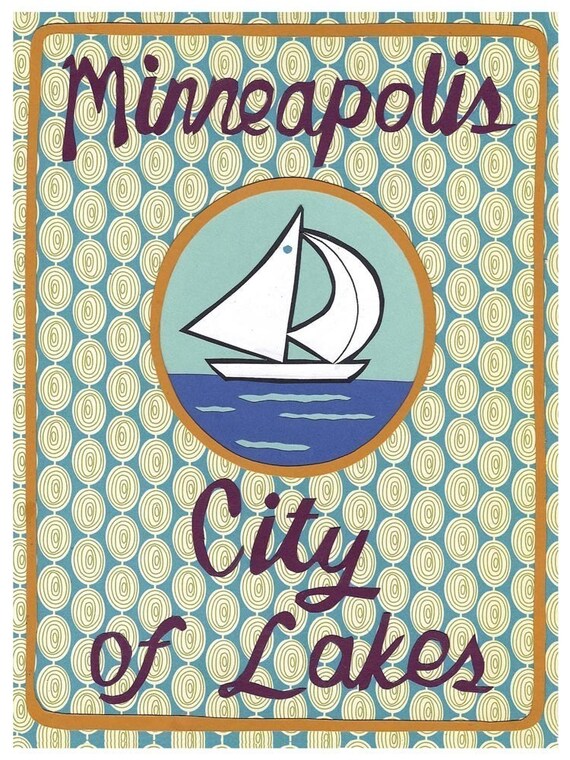 12 x 16 Minneapolis City of Lakes print