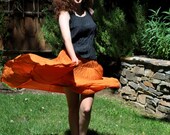 Crinkle Silk Boho Tiered  Full Skirt
