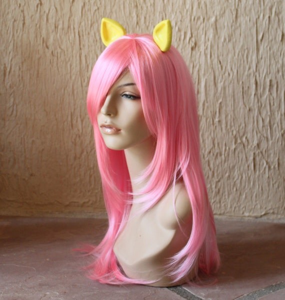 Fluttershy costume cosplay wig - soft pink wig / friendship is magic / my little pony cosplay / pegasus
