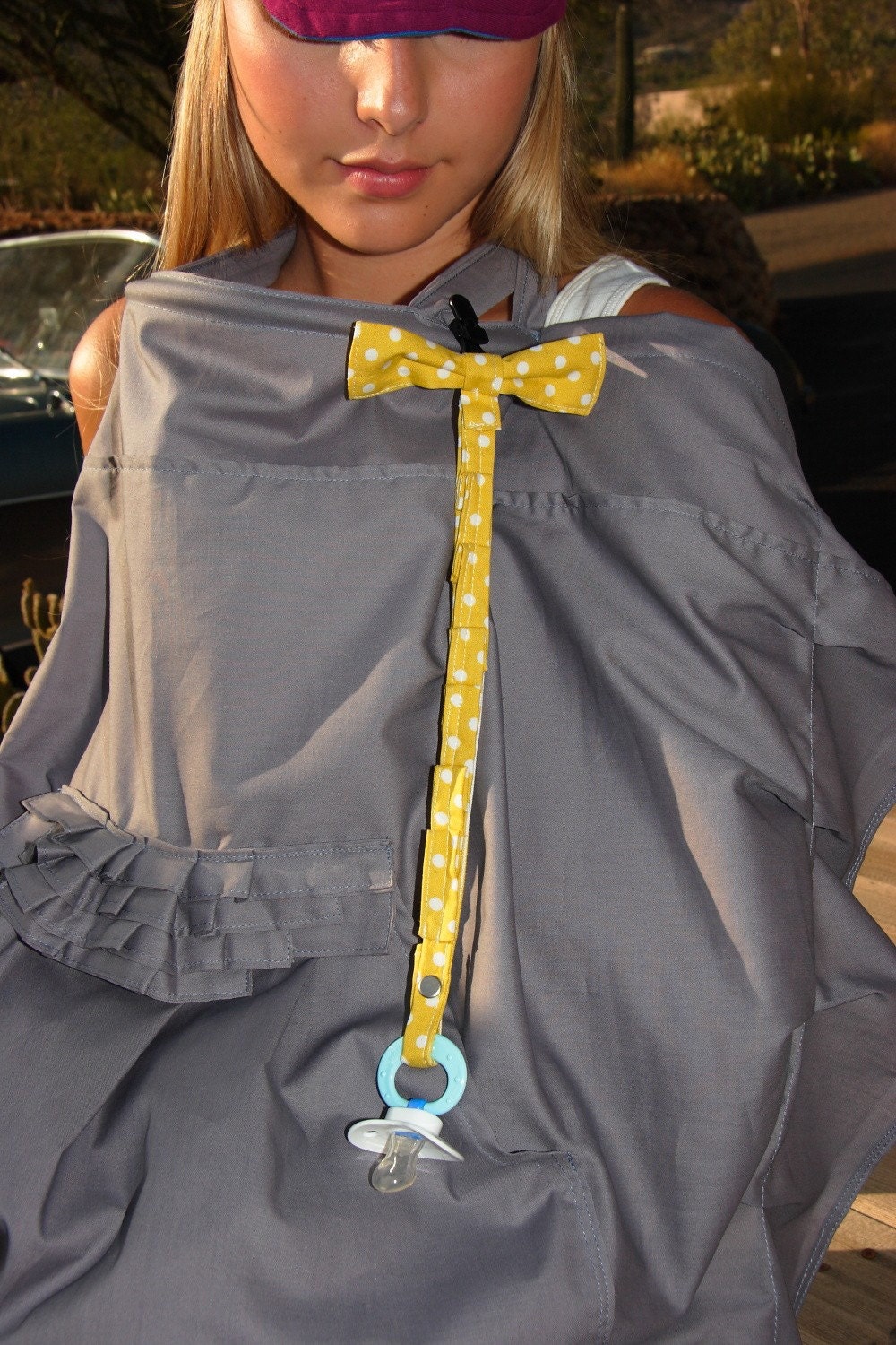 Pacifier Holder-Baby Items-The Couture CORSAGE or BOW TIE Binky Clip-Choose Your Style and Color