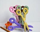 Lilac Plush toy scissors - felt soft toy for adults - all hand sewn plush accessory in Spring colors - OOAK