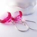 Rose Pink Quartz Drop Earrings faceted heart briolette jewelry handmade in sterling silver 25 and under gifts for her