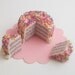 Miniature Lilac Cake with Pink Icing and Rainbow Sprinkles with 2 slices cut, Great for Fashion Dolls or a Dollhouse