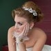 Tiara of pearls and vintage glass leaves, bridal headpiece