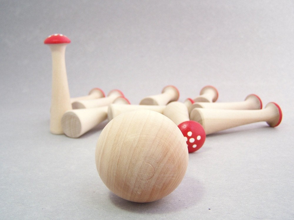 Extra Ball for Mushroom Bowling - Solid Wood Ball