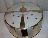 Stars and Stripes Insulated Covered Tin Cooler or Ice Bucket