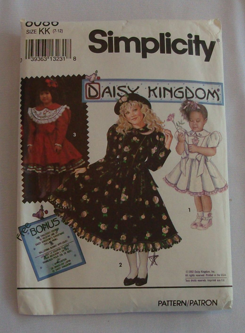 Simplicity 8086 Size 7-12 Girls' Daisy Kingdom Dress Pattern