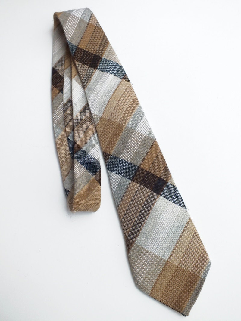 Vintage Seventies Checked  French Tie COURTELLE